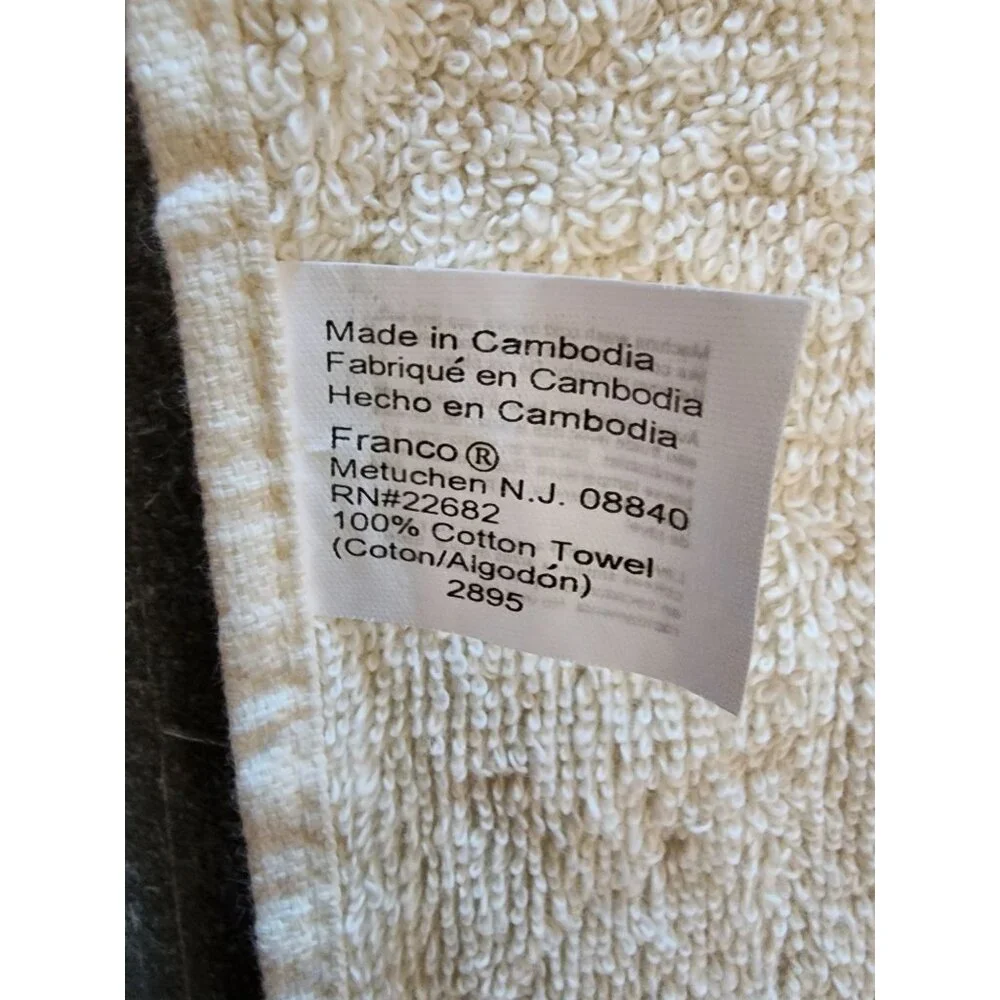 Christmas Embroidered Cotton Hand Towels With‎ Fringe Set of 3 11 x 14